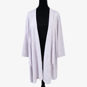 Joseph A Lilac Lightweight Open Front Cardigan 3X Flowy Drape NWT Soft